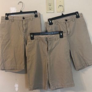Khaki GAP shorts boys size 16 regular 3 pairs (one is missing a button)
